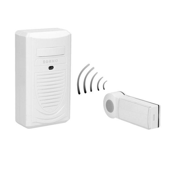 DISCO AC wireless mains-powered doorbell with learning system, 1 sound, 80m